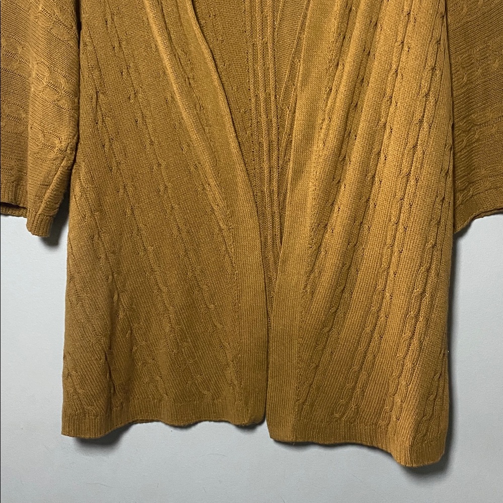 J Jill Perfect Relaxed Fit Open Front Cardigan Women’s XL‎ Camel Tan Sweater - Picture 5 of 14